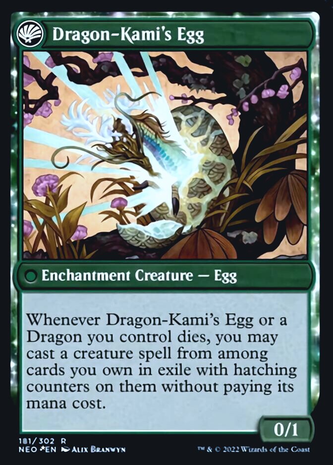 The Dragon-Kami Reborn // Dragon-Kami's Egg [Kamigawa: Neon Dynasty Prerelease Promos] | Empire Gaming NC