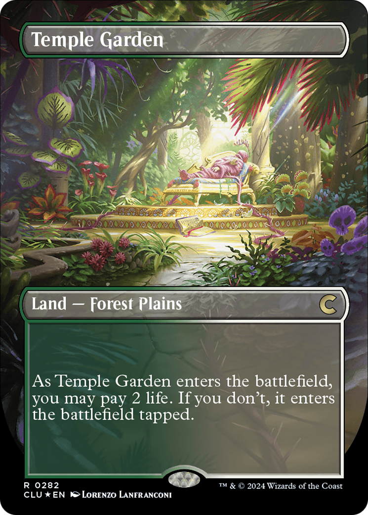 Temple Garden (Borderless) [Ravnica: Clue Edition] | Empire Gaming NC