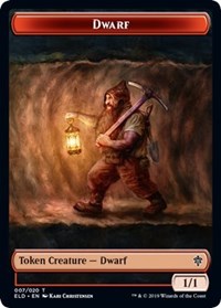 Dwarf // Food (17) Double-sided Token [Throne of Eldraine Tokens] | Empire Gaming NC