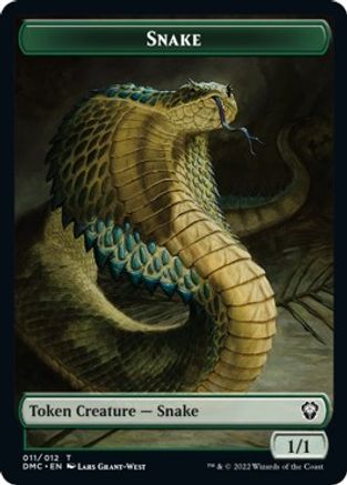 Human // Snake Double-sided Token [Dominaria United Commander Tokens] | Empire Gaming NC