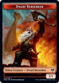 Dwarf Berserker // Emblem - Tibalt, Cosmic Impostor Double-sided Token [Kaldheim Tokens] | Empire Gaming NC