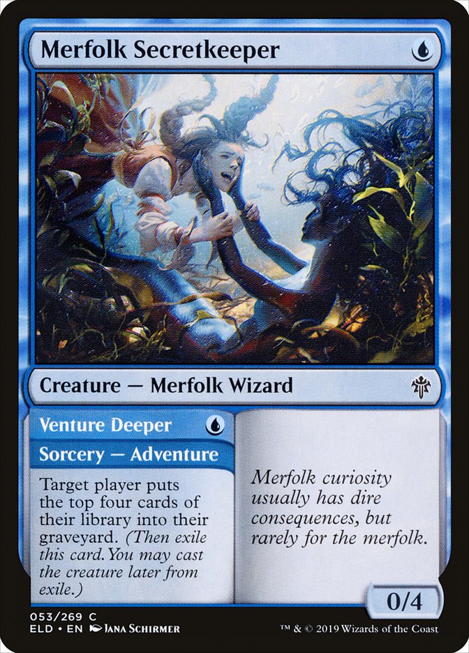 Merfolk Secretkeeper // Venture Deeper [Throne of Eldraine] | Empire Gaming NC