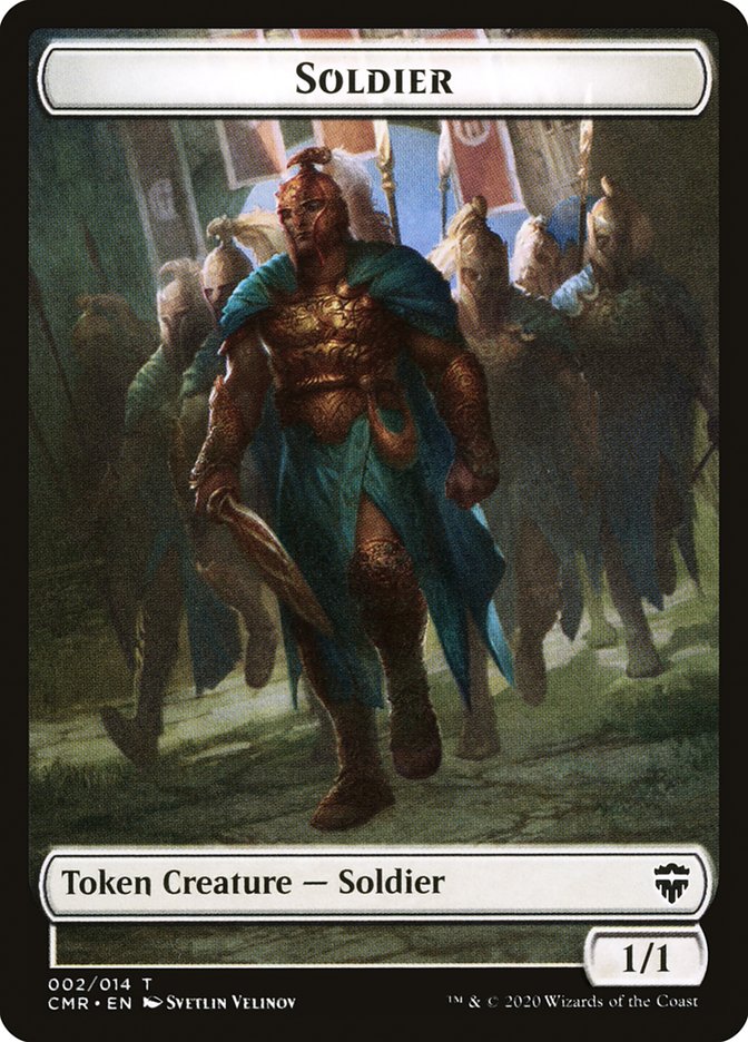 Rock // Soldier Token [Commander Legends Tokens] | Empire Gaming NC