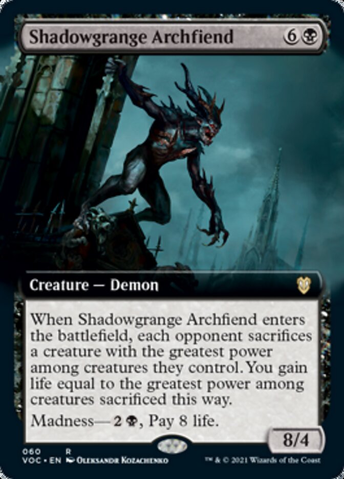 Shadowgrange Archfiend (Extended) [Innistrad: Crimson Vow Commander] | Empire Gaming NC