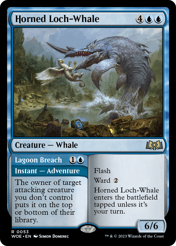 Horned Loch-Whale // Lagoon Breach [Wilds of Eldraine] | Empire Gaming NC