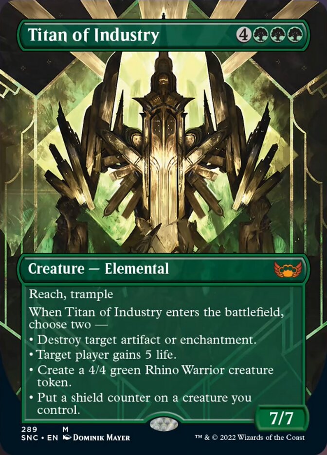 Titan of Industry (Borderless Alternate Art) [Streets of New Capenna] | Empire Gaming NC