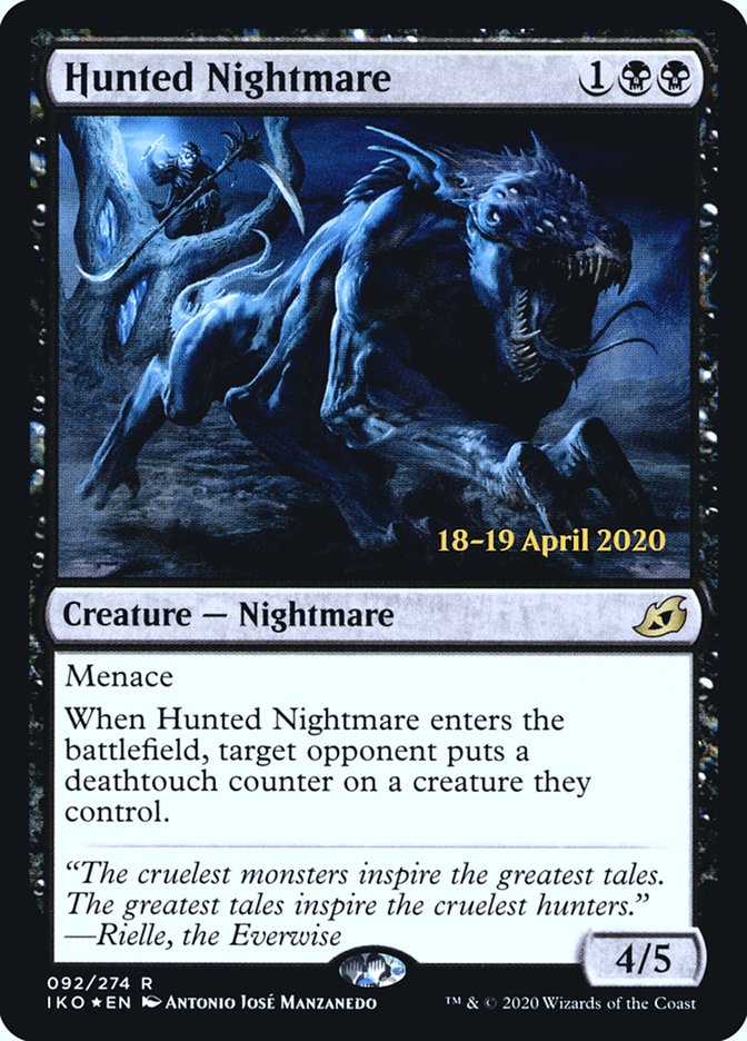 Hunted Nightmare  [Ikoria: Lair of Behemoths Prerelease Promos] | Empire Gaming NC