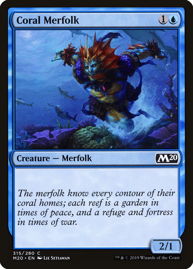 Coral Merfolk [Core Set 2020] | Empire Gaming NC