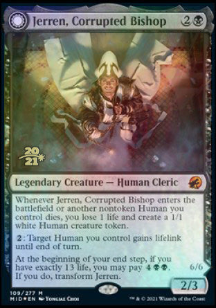 Jerren, Corrupted Bishop // Ormendahl, the Corrupted [Innistrad: Midnight Hunt Prerelease Promos] | Empire Gaming NC