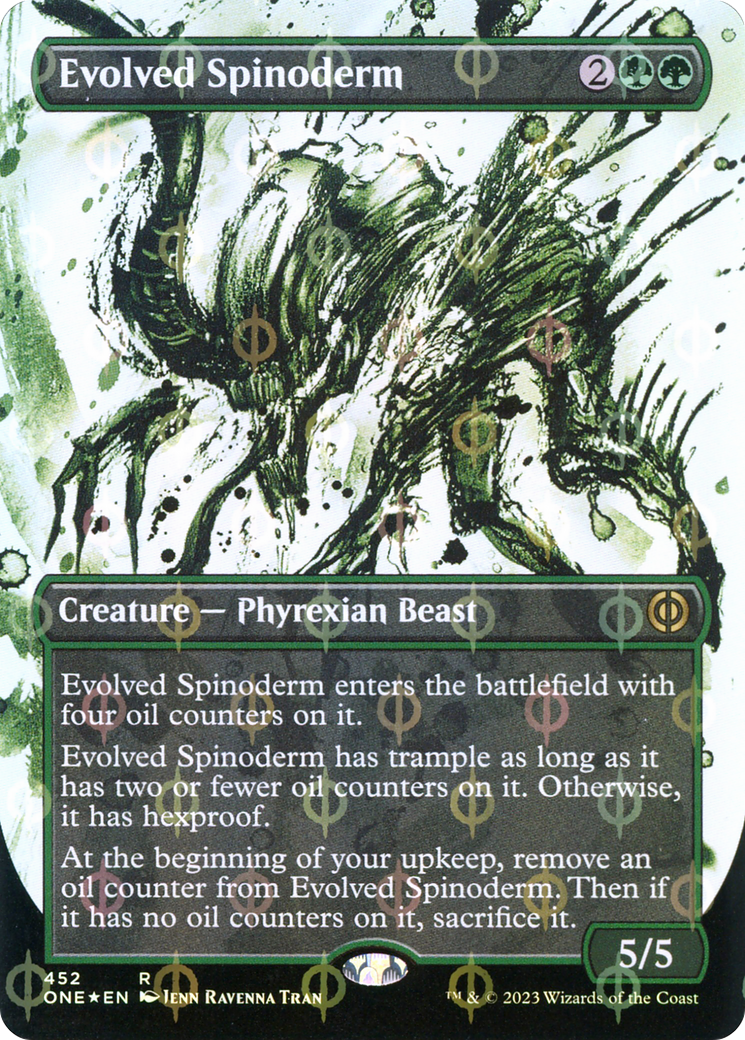 Evolved Spinoderm (Borderless Ichor Step-and-Compleat Foil) [Phyrexia: All Will Be One] | Empire Gaming NC