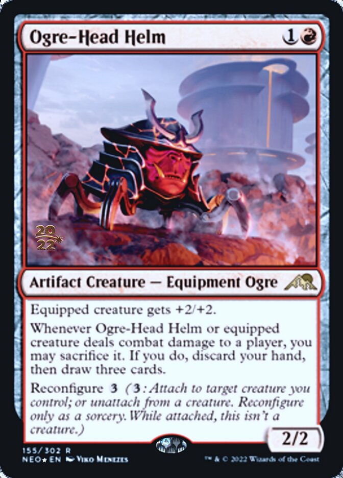 Ogre-Head Helm [Kamigawa: Neon Dynasty Prerelease Promos] | Empire Gaming NC