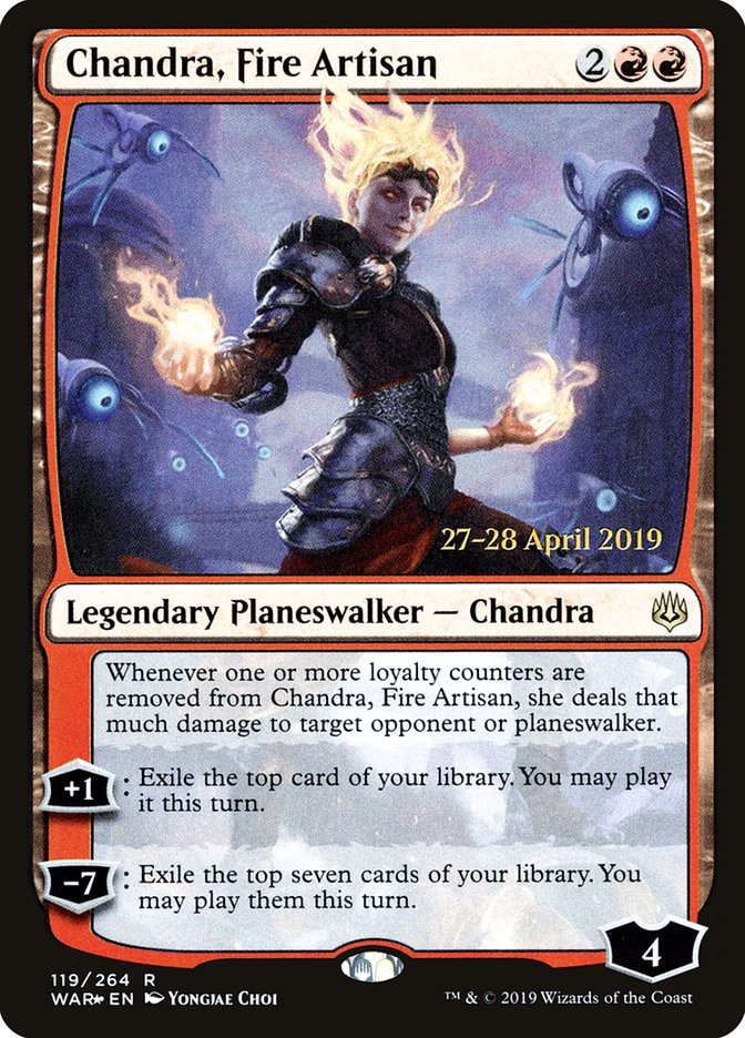 Chandra, Fire Artisan  [War of the Spark Prerelease Promos] | Empire Gaming NC