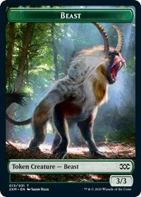 Beast // Treasure Double-sided Token [Double Masters Tokens] | Empire Gaming NC