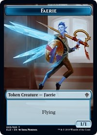 Faerie // Food (15) Double-sided Token [Throne of Eldraine Tokens] | Empire Gaming NC