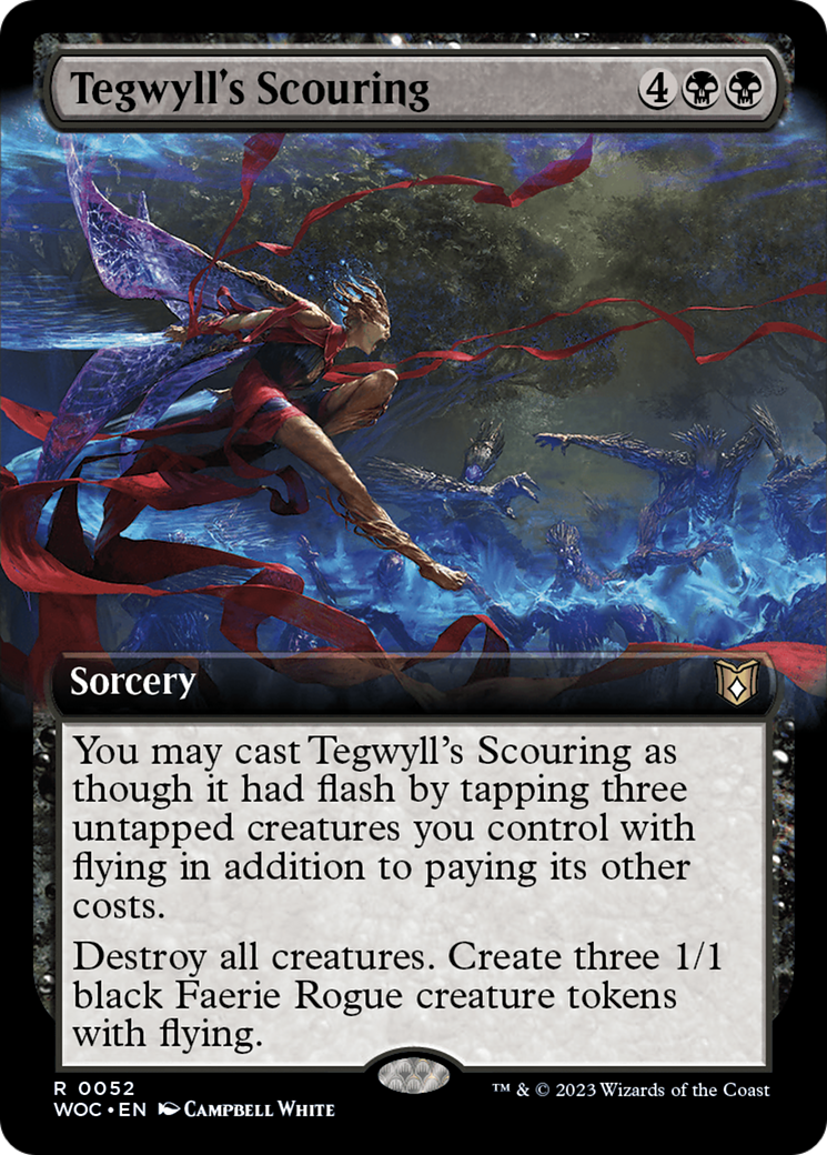 Tegwyll's Scouring (Extended Art) [Wilds of Eldraine Commander] | Empire Gaming NC