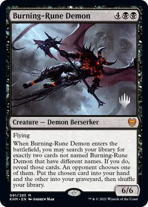 Burning-Rune Demon [Kaldheim Promo Pack] | Empire Gaming NC