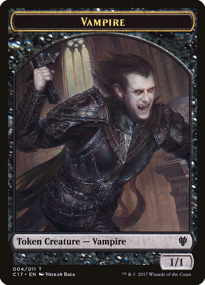 Bat // Vampire Double-sided Token [Commander 2017 Tokens] | Empire Gaming NC