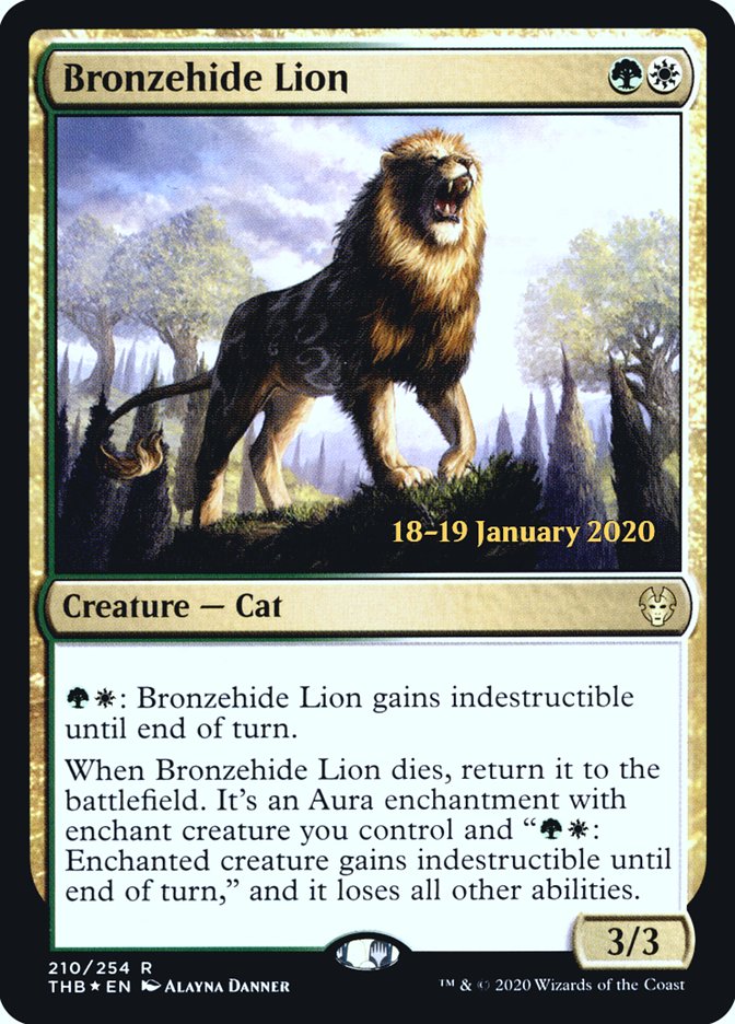 Bronzehide Lion [Theros Beyond Death Prerelease Promos] | Empire Gaming NC