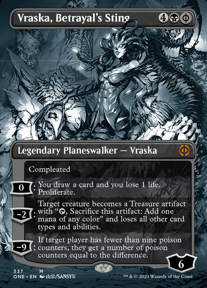 Vraska, Betrayal's Sting (Borderless Manga) [Phyrexia: All Will Be One] | Empire Gaming NC