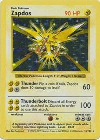 Zapdos (16) [Base Set (Shadowless)] | Empire Gaming NC