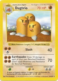 Dugtrio (19) [Base Set (Shadowless)] | Empire Gaming NC