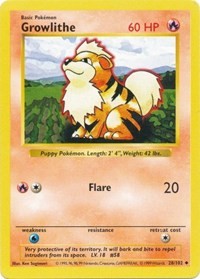 Growlithe (28) [Base Set (Shadowless)] | Empire Gaming NC