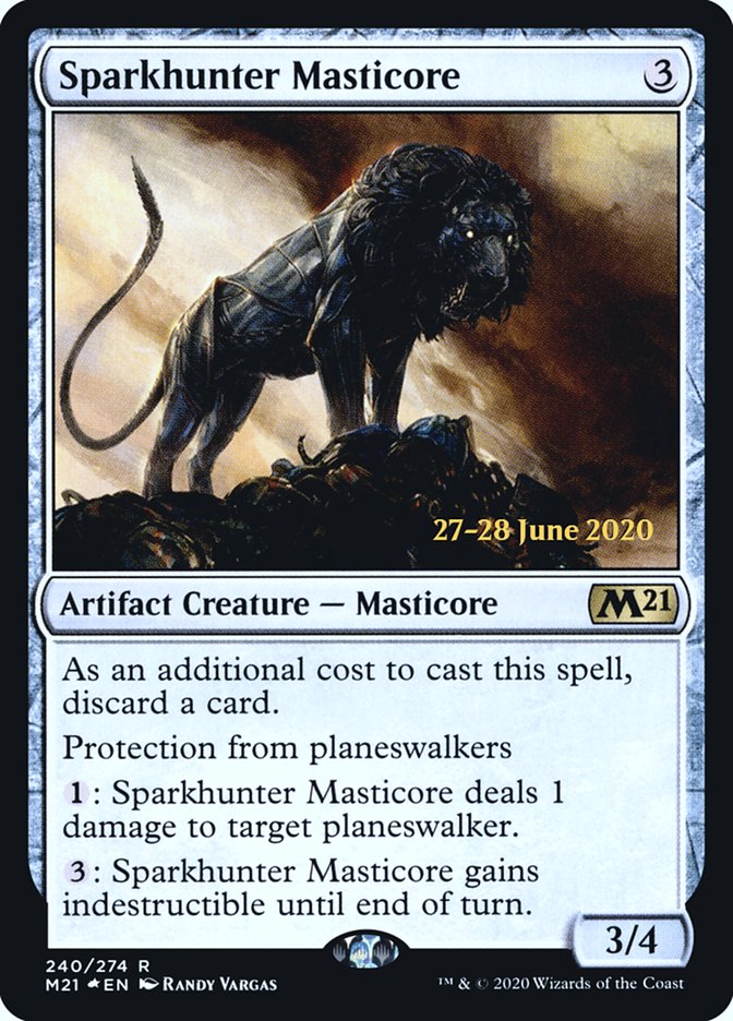 Sparkhunter Masticore  [Core Set 2021 Prerelease Promos] | Empire Gaming NC