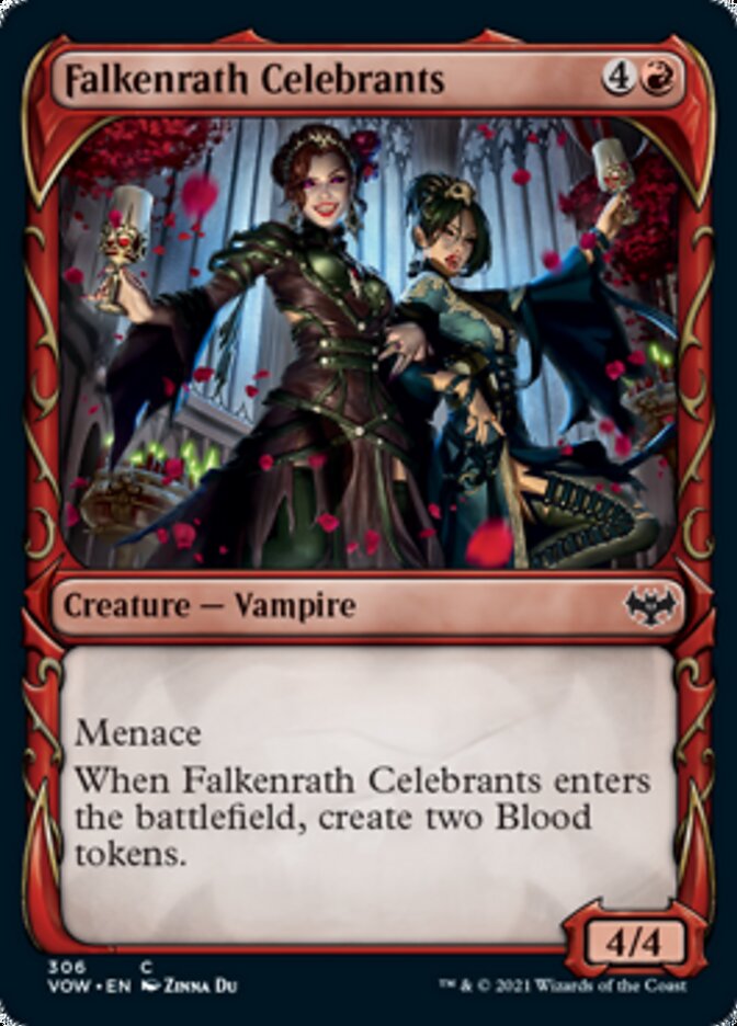 Falkenrath Celebrants (Showcase Fang Frame) [Innistrad: Crimson Vow] | Empire Gaming NC