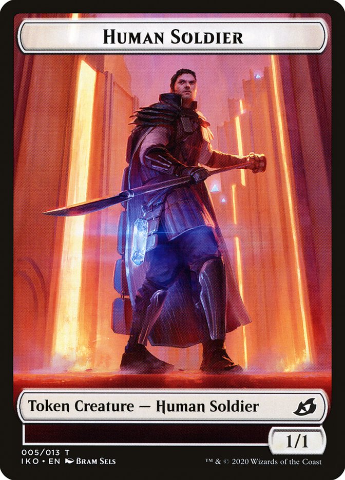 Human Soldier (005/013) [Ikoria: Lair of Behemoths Tokens] | Empire Gaming NC