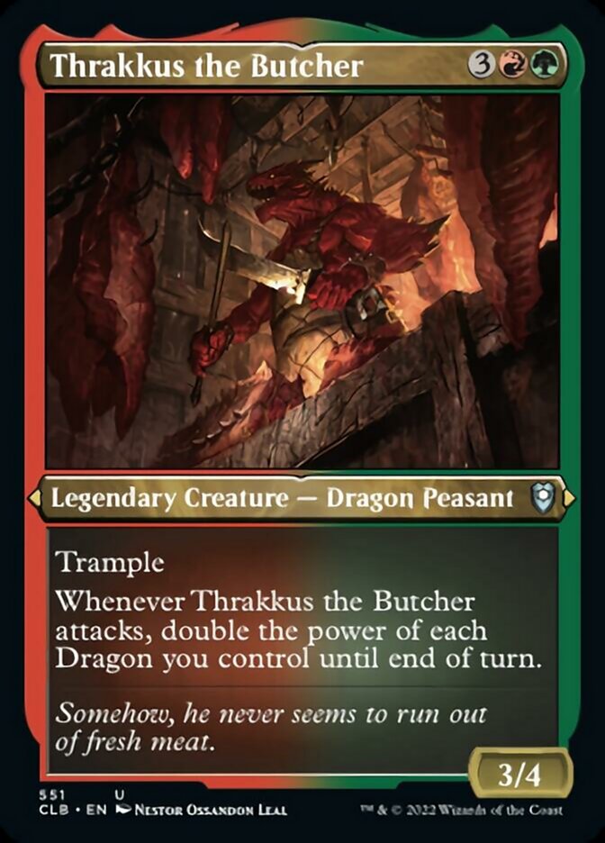 Thrakkus the Butcher (Foil Etched) [Commander Legends: Battle for Baldur's Gate] | Empire Gaming NC