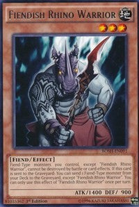 Fiendish Rhino Warrior [BOSH-EN091] Rare | Empire Gaming NC