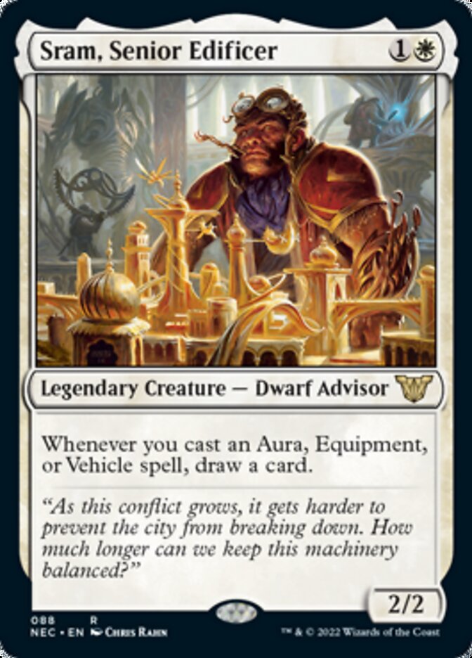 Sram, Senior Edificer [Kamigawa: Neon Dynasty Commander] | Empire Gaming NC