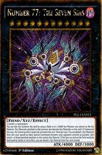 Number 77: The Seven Sins [PGL3-EN011] Gold Secret Rare | Empire Gaming NC