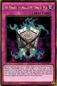 The Phantom Knights of Tomb Shield [PGL3-EN017] Gold Secret Rare | Empire Gaming NC