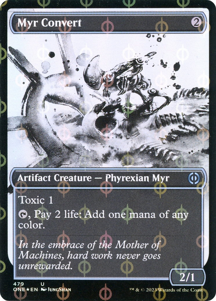 Myr Convert (Showcase Ichor Step-and-Compleat Foil) [Phyrexia: All Will Be One] | Empire Gaming NC