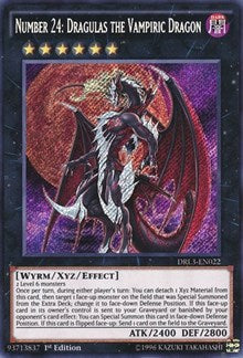 Number 24: Dragulas the Vampiric Dragon [DRL3-EN022] Secret Rare | Empire Gaming NC