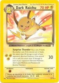 Dark Raichu (WotC Legendary Collection) (7) [Deck Exclusives] | Empire Gaming NC