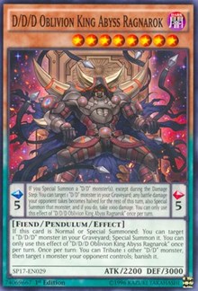 D/D/D Oblivion King Abyss Ragnarok (Starfoil) [SP17-EN029] Starfoil Rare | Empire Gaming NC