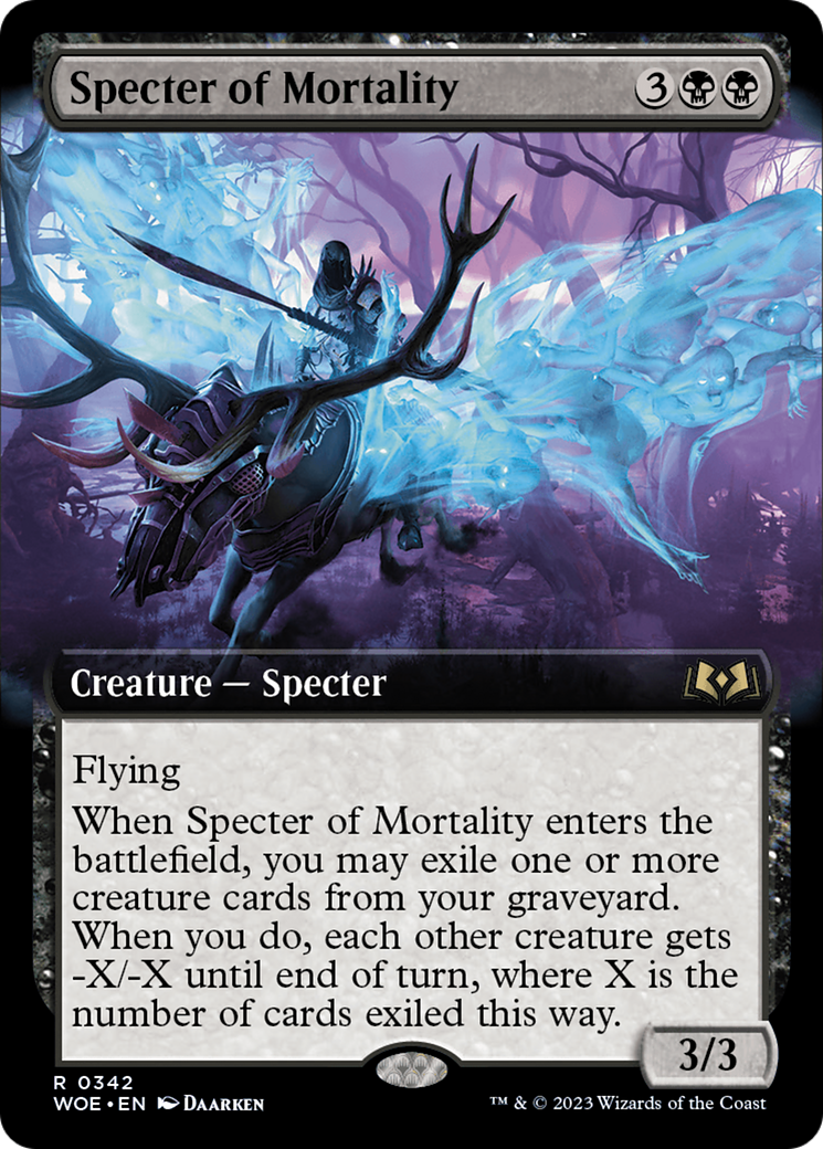 Specter of Mortality (Extended Art) [Wilds of Eldraine] | Empire Gaming NC