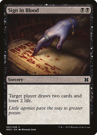 Sign in Blood [Modern Masters 2015] | Empire Gaming NC