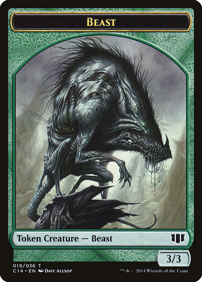 Elemental // Beast (019/036) Double-sided Token [Commander 2014 Tokens] | Empire Gaming NC