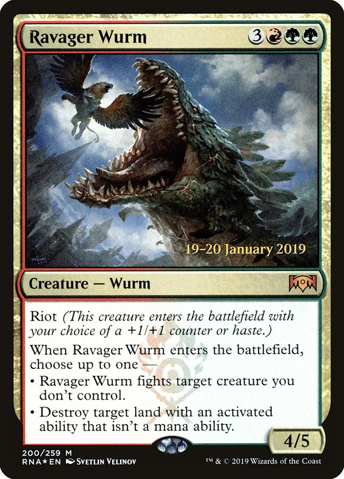 Ravager Wurm [Ravnica Allegiance Prerelease Promos] | Empire Gaming NC