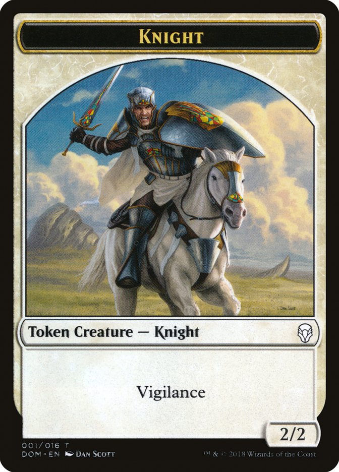 Knight (001/016) [Dominaria Tokens] | Empire Gaming NC