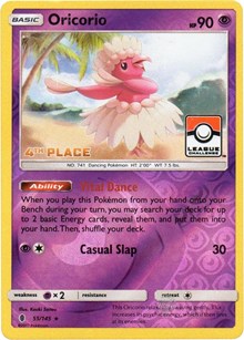 Oricorio - 55/145 (League Promo) [4th Place] (55) [League & Championship Cards] | Empire Gaming NC