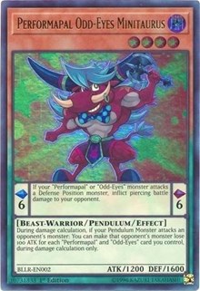 Performapal Odd-Eyes Minitaurus [BLLR-EN002] Ultra Rare | Empire Gaming NC