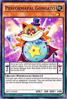 Performapal Gongato [MP17-EN059] Common | Empire Gaming NC