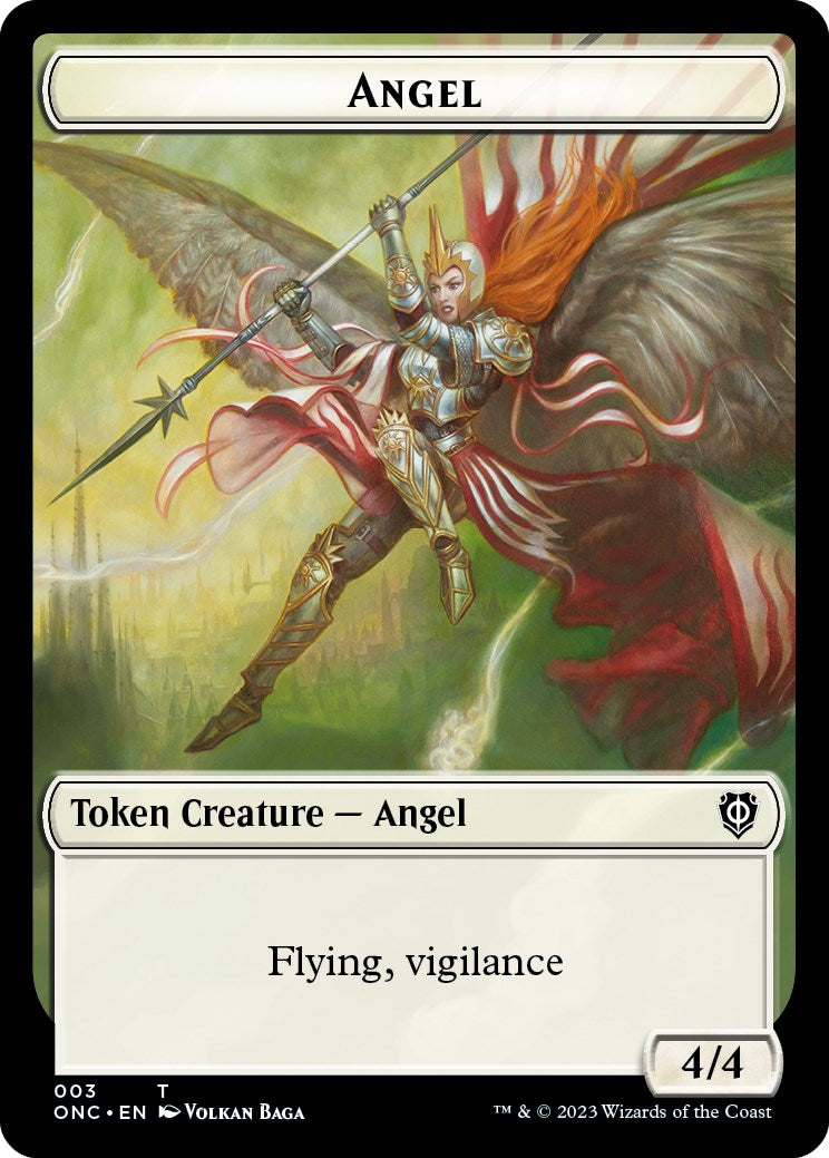 Soldier (008) // Angel Double-Sided Token [Phyrexia: All Will Be One Commander Tokens] | Empire Gaming NC