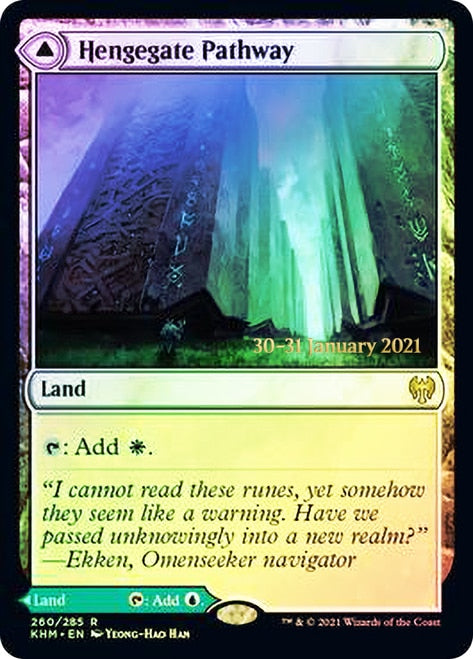 Hengegate Pathway // Mistgate Pathway  [Kaldheim Prerelease Promos] | Empire Gaming NC