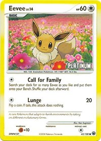 Eevee (Platinum) (62) [Burger King Promos] | Empire Gaming NC