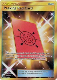 Peeking Red Card (Secret Rare) (169) [SM - Ultra Prism] | Empire Gaming NC